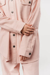 KARO KAUER DENIM OVERSHIRT ROSE