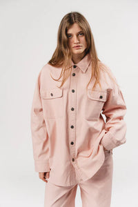 KARO KAUER DENIM OVERSHIRT ROSE