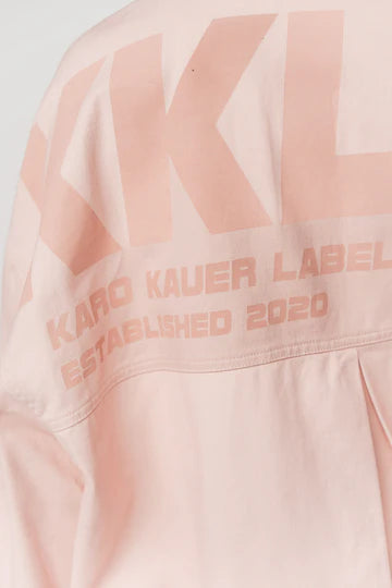 KARO KAUER DENIM OVERSHIRT ROSE