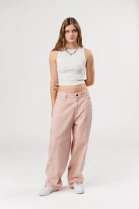 KARO KAUER DENIM BOXER PANTS ROSE