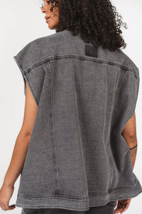 KARO KAUER DENIM VEST GREY
