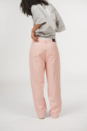 KARO KAUER DENIM BOXER PANTS ROSE