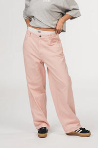 KARO KAUER DENIM BOXER PANTS ROSE