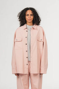 KARO KAUER DENIM OVERSHIRT ROSE