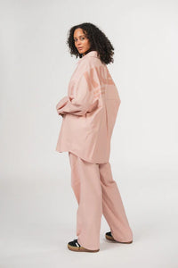 KARO KAUER DENIM OVERSHIRT ROSE