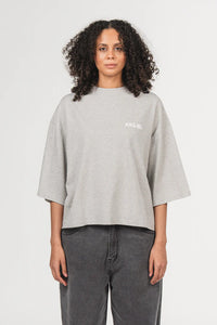 KARO KAUER T-SHIRT CROPPED GREY MELANGE