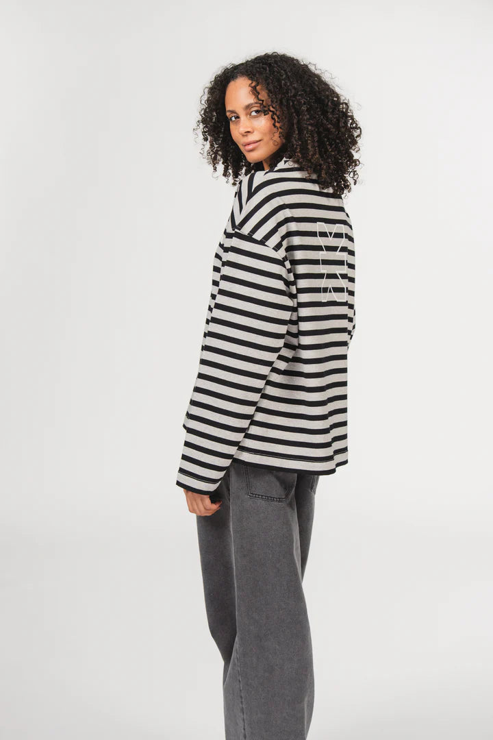 KARO KAUER LONGSLEEVE CROPPED STRIPES