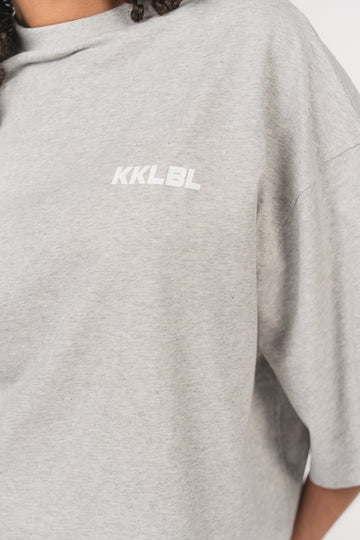KARO KAUER T-SHIRT CROPPED GREY MELANGE