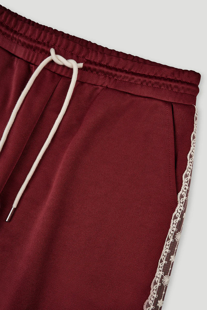OH APRIL Kael Lace Trackpants Merlot