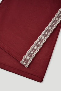 OH APRIL Kael Lace Trackpants Merlot