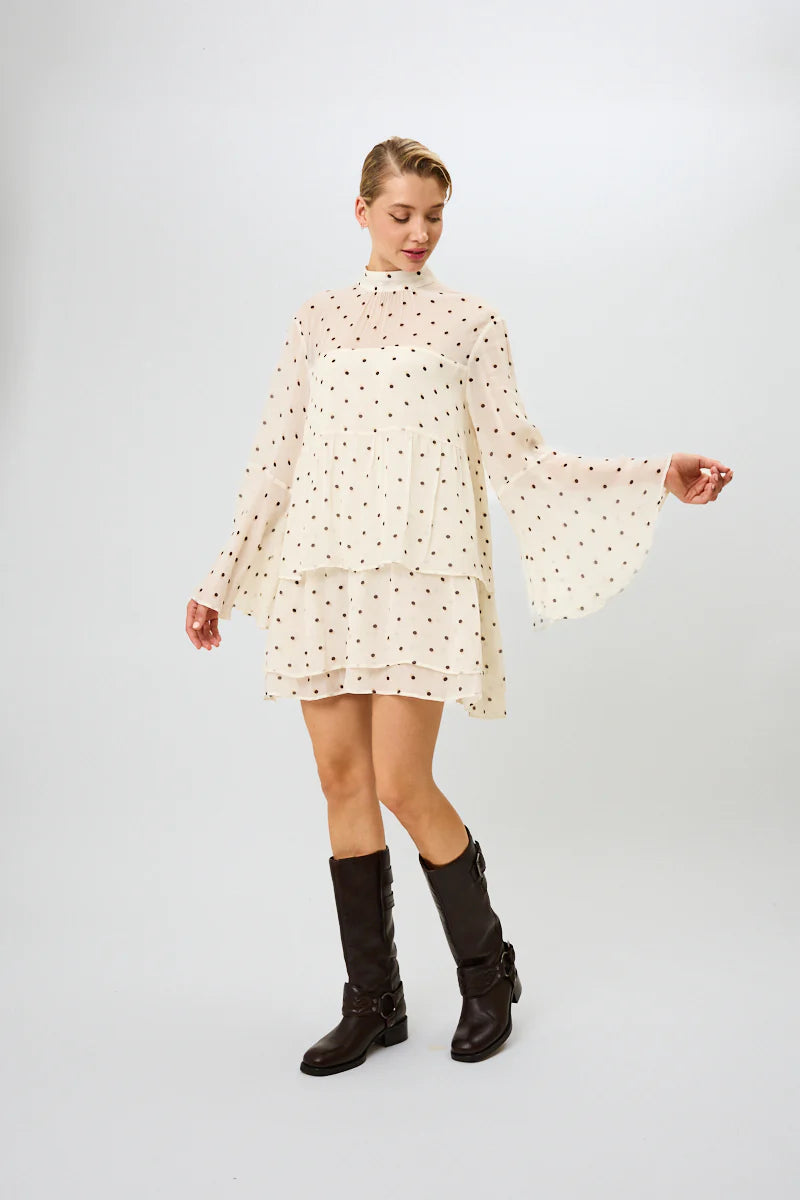 OH APRIL Lavinia Volant Dress Polkadot