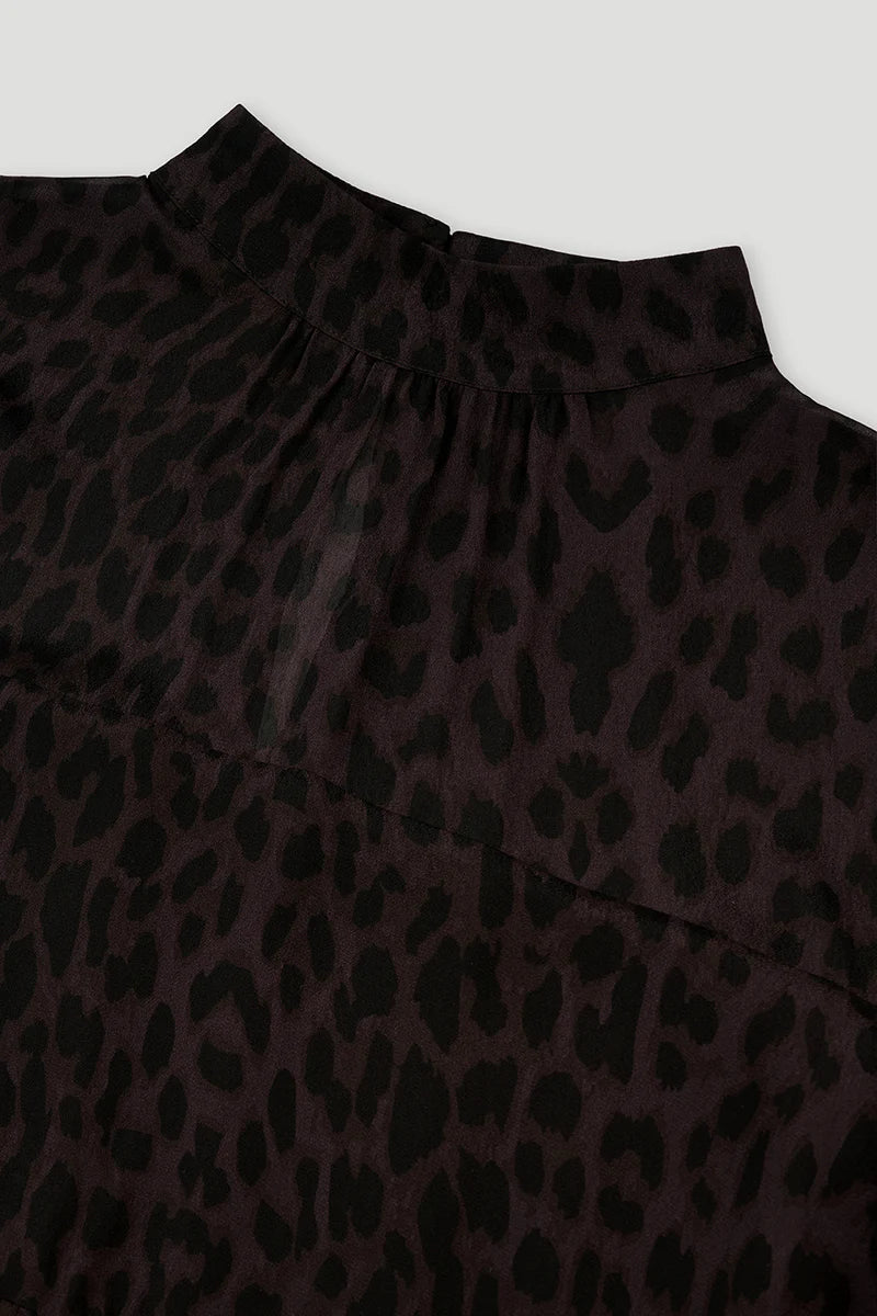 OH APRIL Lavinia Volant Dress Leo Truffle