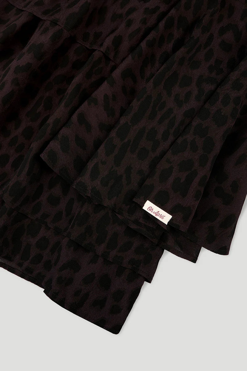 OH APRIL Lavinia Volant Dress Leo Truffle