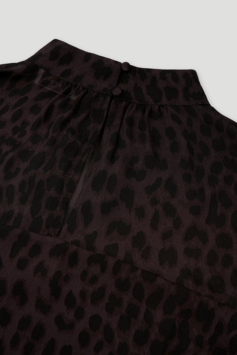 OH APRIL Lavinia Volant Dress Leo Truffle