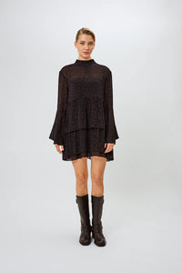 OH APRIL Lavinia Volant Dress Leo Truffle