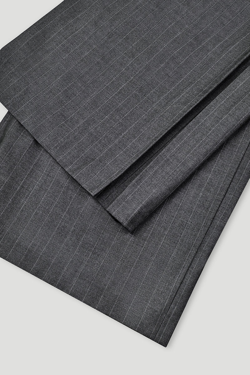 OH APRIL Leana Pleated Trousers Pinstripe