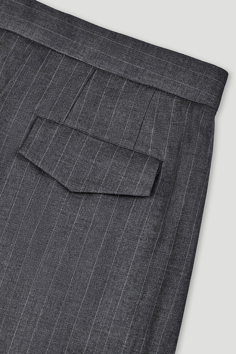 OH APRIL Leana Pleated Trousers Pinstripe