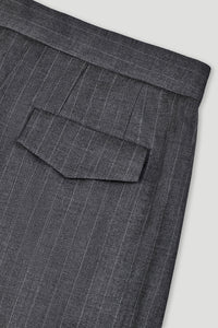 OH APRIL Leana Pleated Trousers Pinstripe