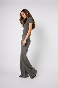 OH APRIL Loui Flared Pants Graphite