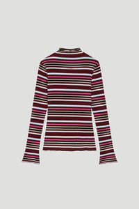 OH APRIL Milou Longsleeve Merlot Stripe