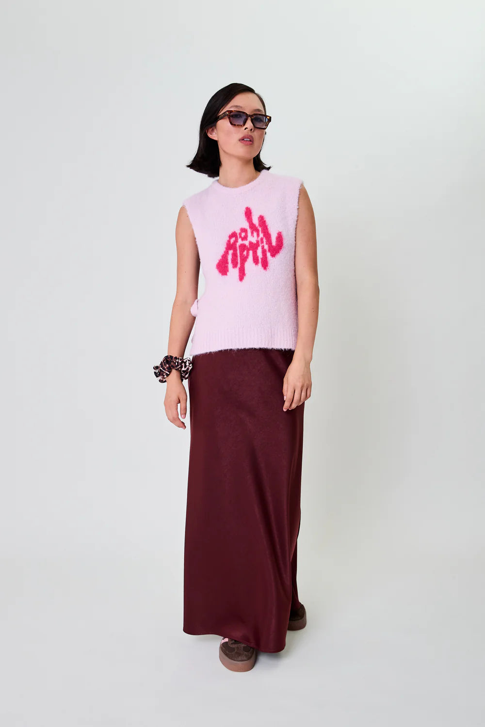 OH APRIL Moxie Tie Vest Sugar Pink