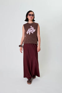OH APRIL Moxie Tie Vest Brown