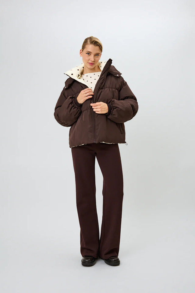 OH APRIL Nicky Puffer Jacket Truffle/Polkadots