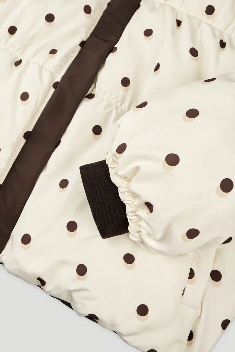 OH APRIL Nicky Puffer Jacket Truffle/Polkadots