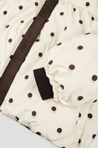 OH APRIL Nicky Puffer Jacket Truffle/Polkadots