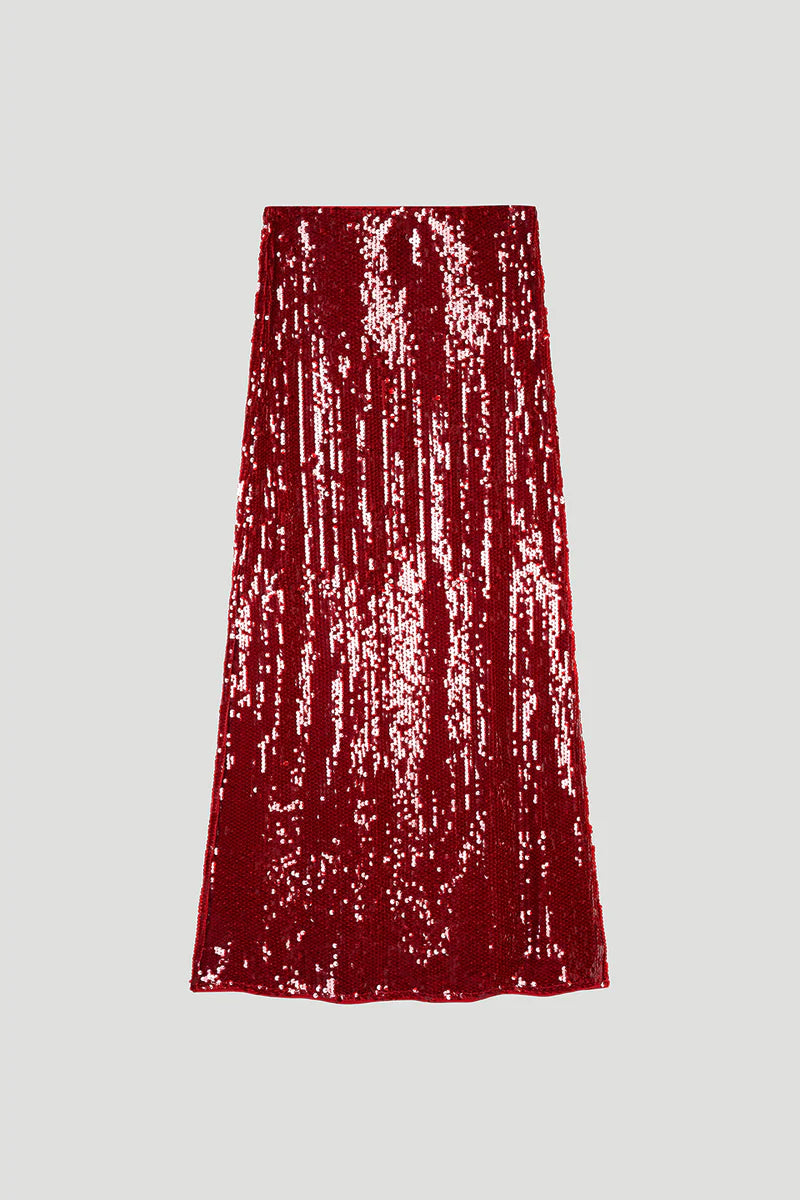 OH APRIL Nika Skirt Maroon