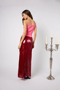 OH APRIL Nika Skirt Maroon