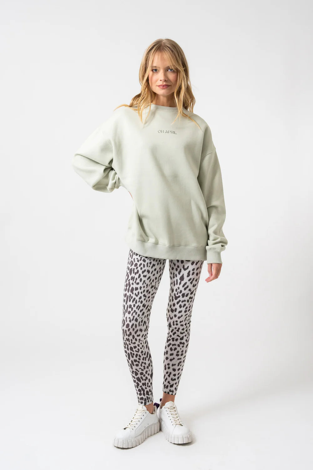 OH APRIL Oversized Sweater Positive soft green