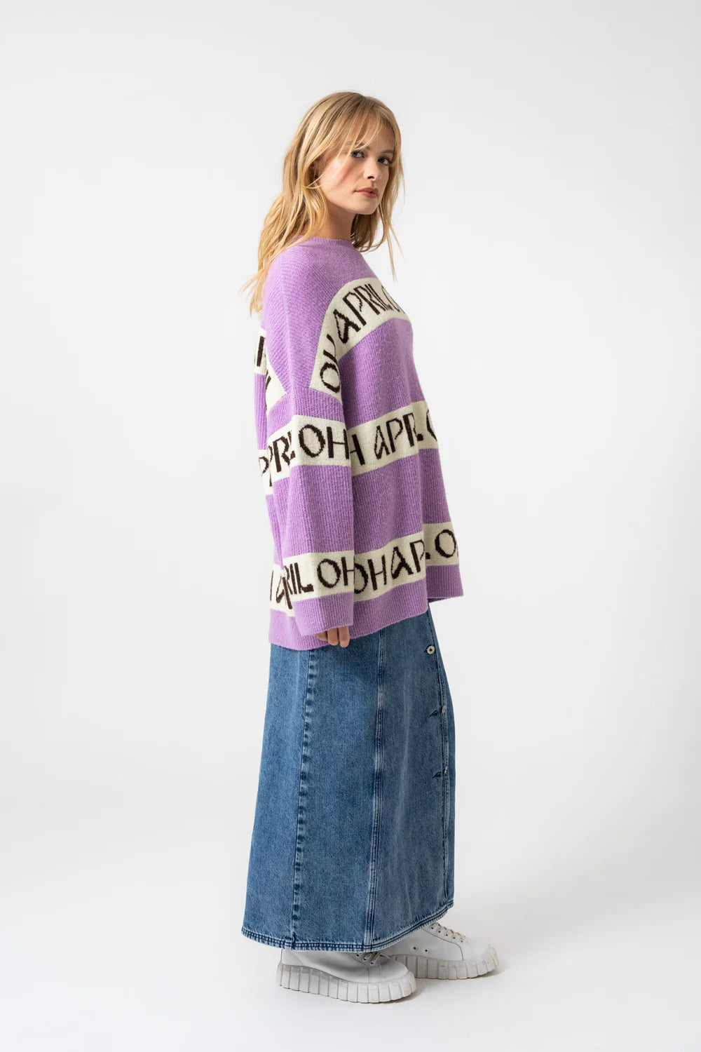 OH APRIL Billie Knit Jumper bright lilac