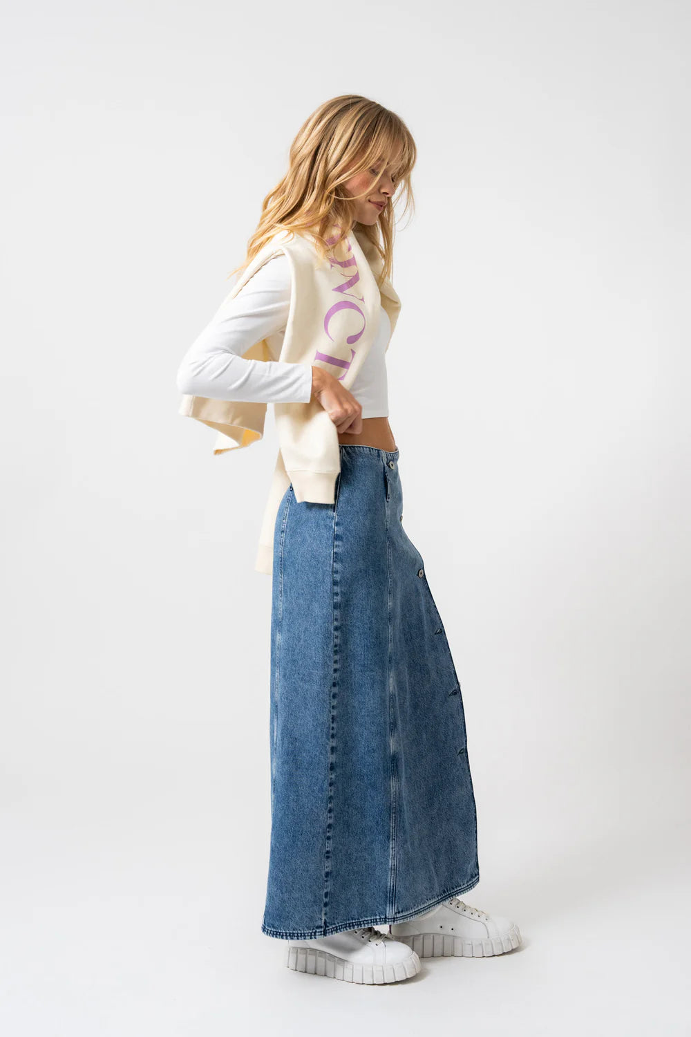 OH APRIL Aspen Denim Skirt blue