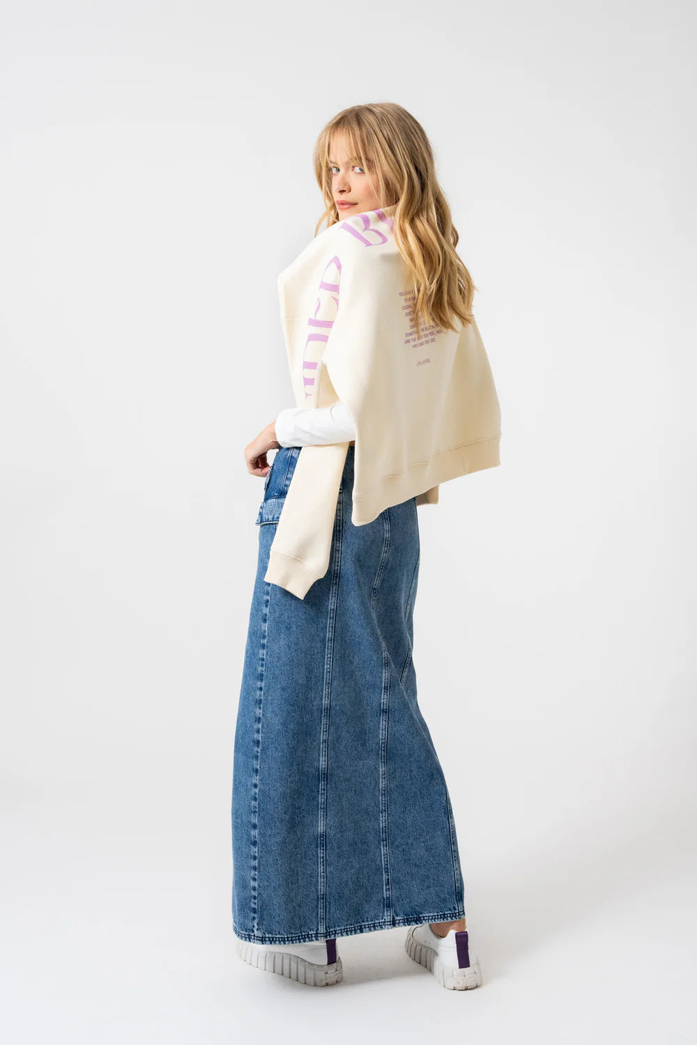 OH APRIL Aspen Denim Skirt blue