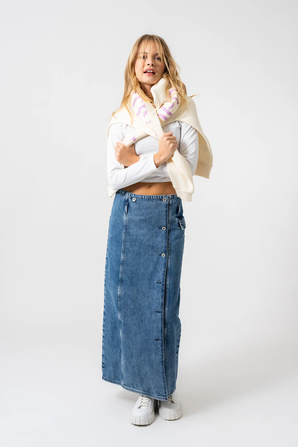 OH APRIL Aspen Denim Skirt blue