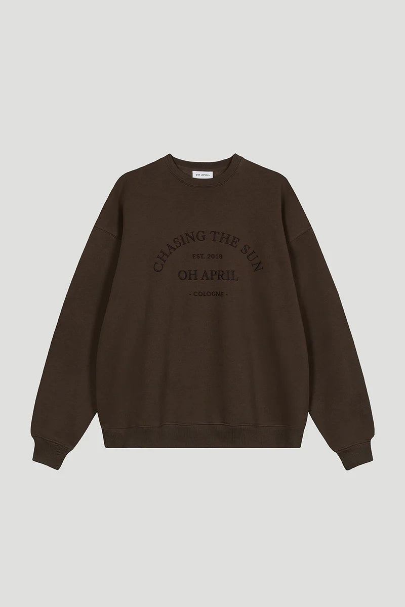 OH APRIL Oversized Sweater Chasing deep brown