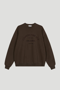 OH APRIL Oversized Sweater Chasing deep brown