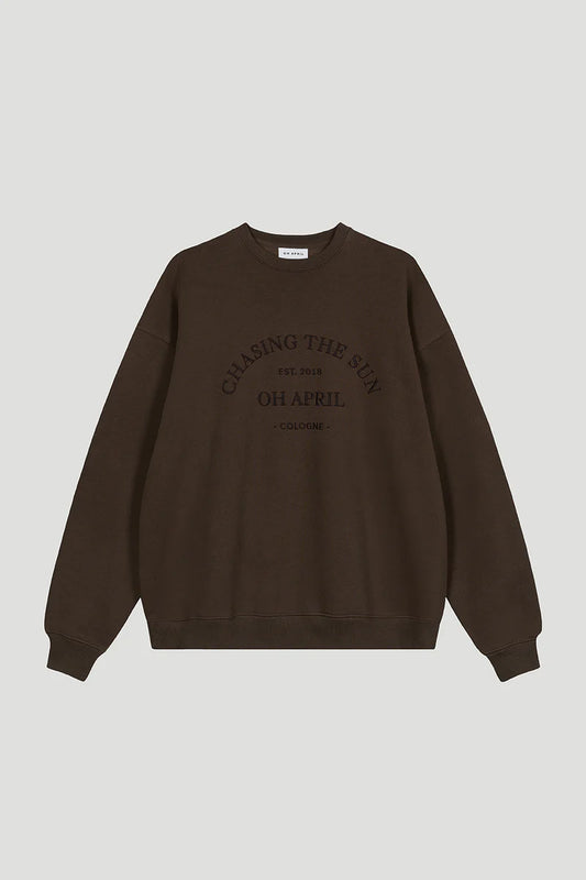 OH APRIL Oversized Sweater Chasing deep brown