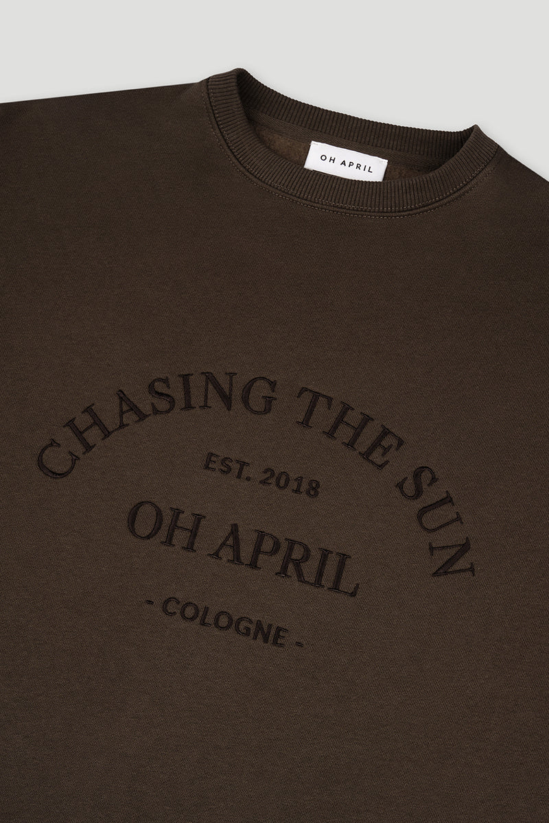 OH APRIL Oversized Sweater Chasing deep brown