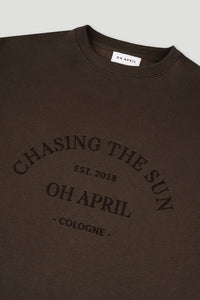 OH APRIL Oversized Sweater Chasing deep brown