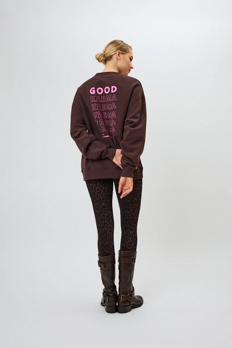 OH APRIL OV Sweater Good Karma Truffle