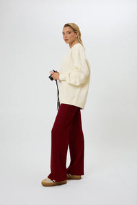 OH APRIL OV Sweater Nostalgia Heart Off White