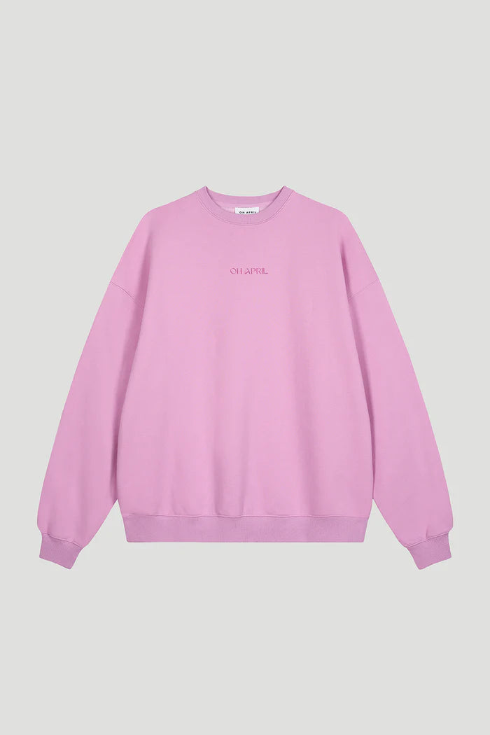 OH APRIL Oversized Sweater Positive bright lilac
