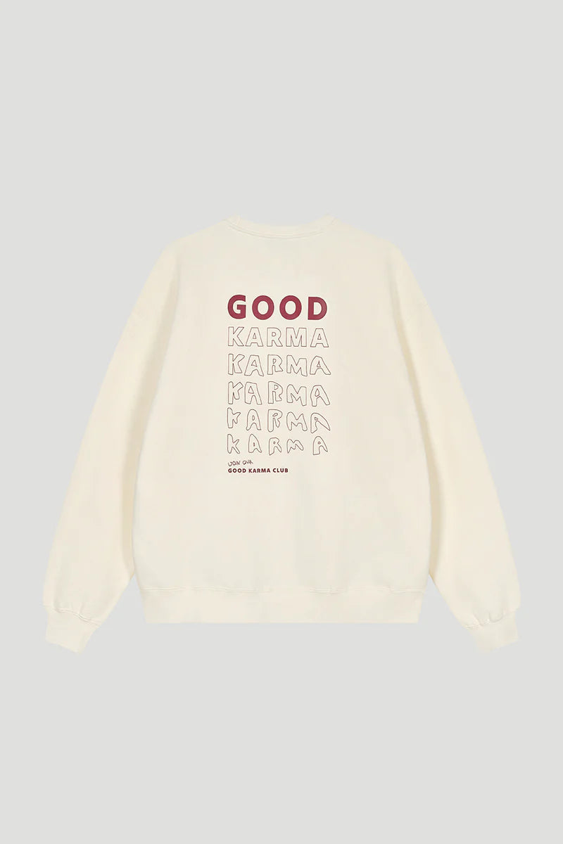 OH APRIL OV Sweater Good Karma Off White