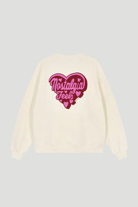 OH APRIL OV Sweater Nostalgia Heart Off White