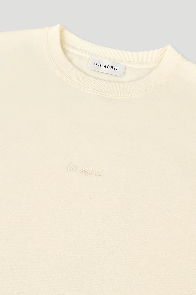 OH APRIL OV Sweater Nostalgia Heart Off White