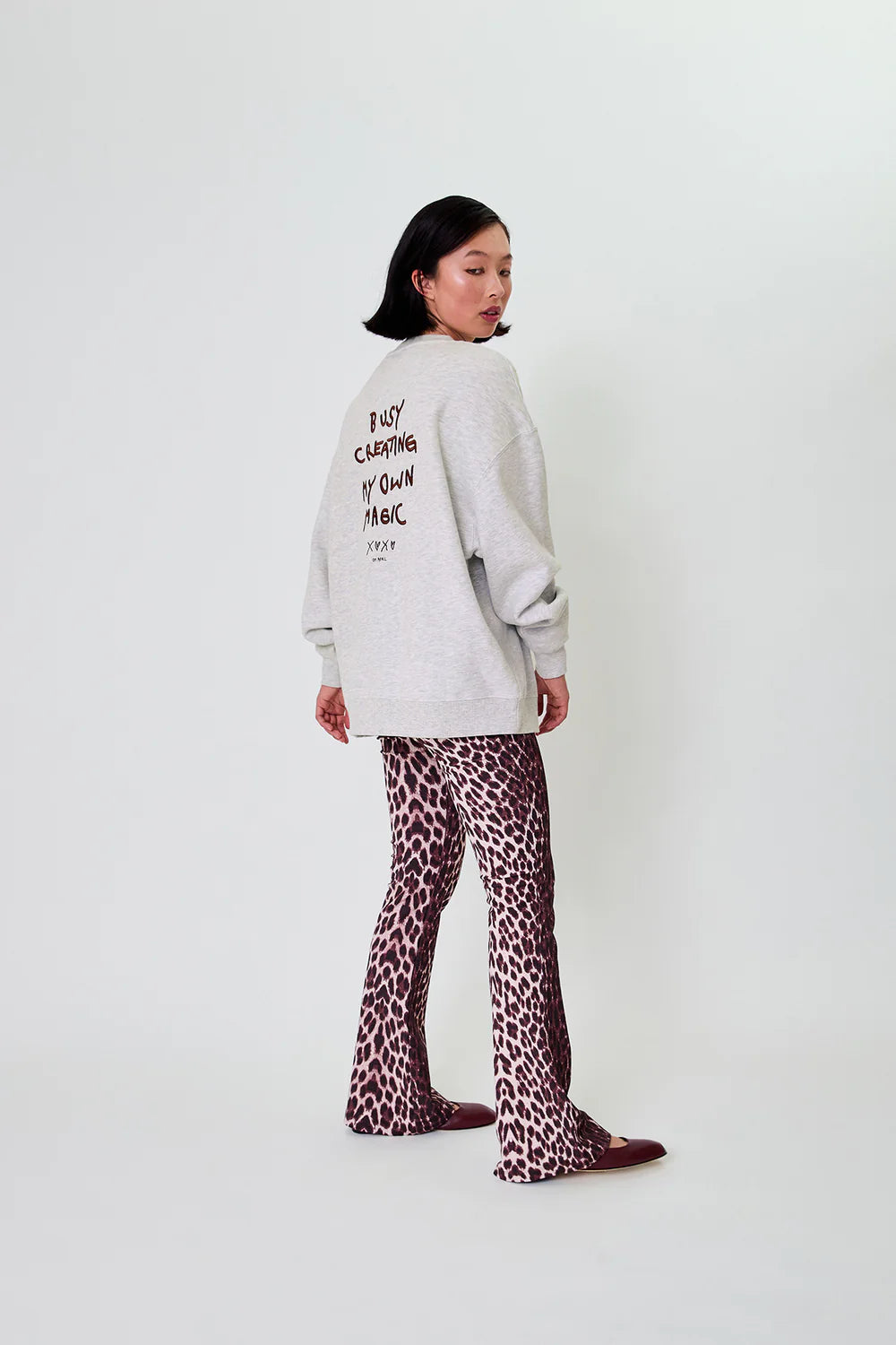 OH APRIL Oversized Sweater Magic Grey Melange