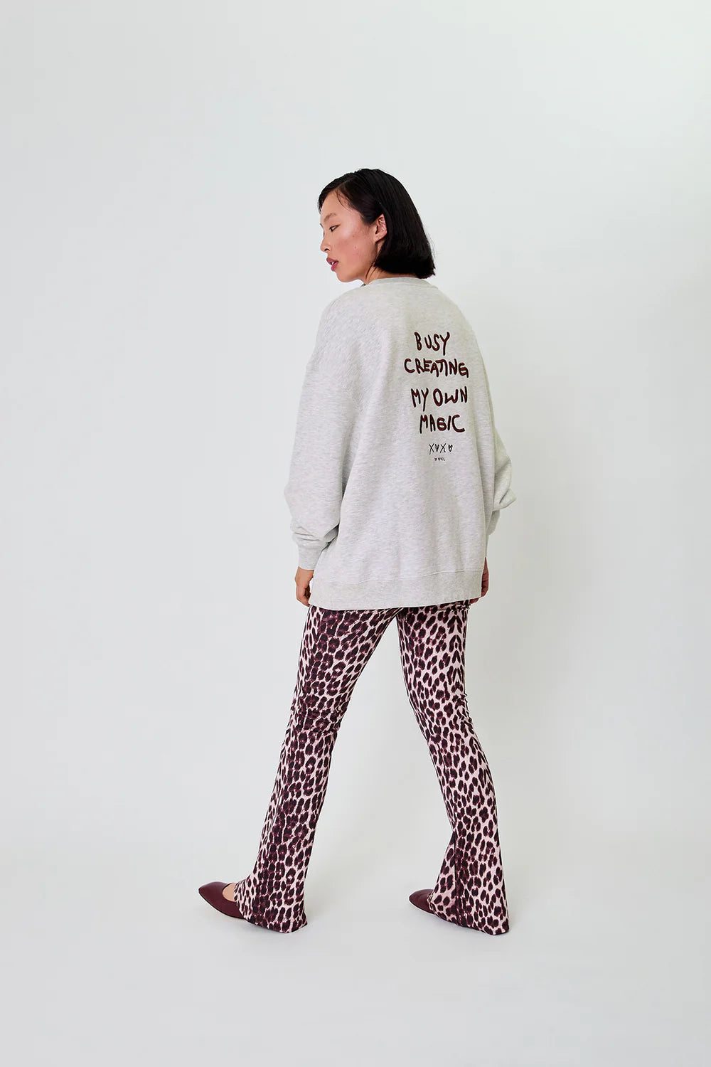 OH APRIL Oversized Sweater Magic Grey Melange