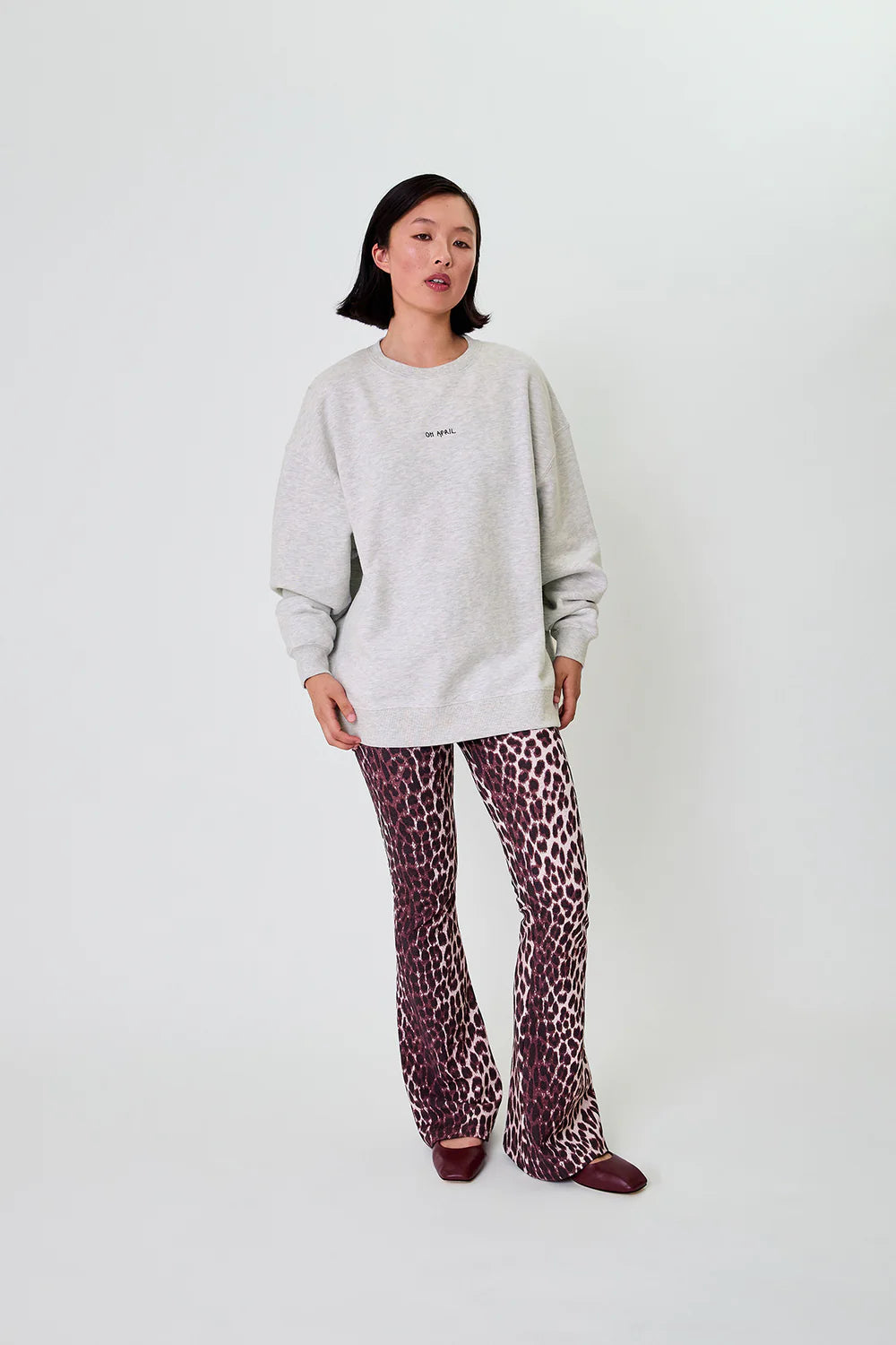 OH APRIL Oversized Sweater Magic Grey Melange